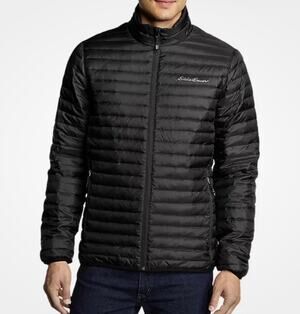 Eddie Bauer EB650 Down Puffer Jacket Men’s XXL Black Lightweight Packable